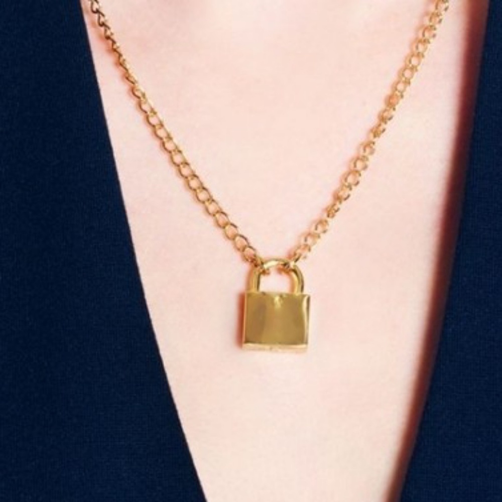 Kate Spade mini lock and key necklace